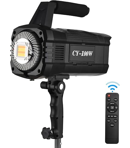 Amazon | 100W COBスタジオLEDビデオライト 写真ライト 手持ち式LED